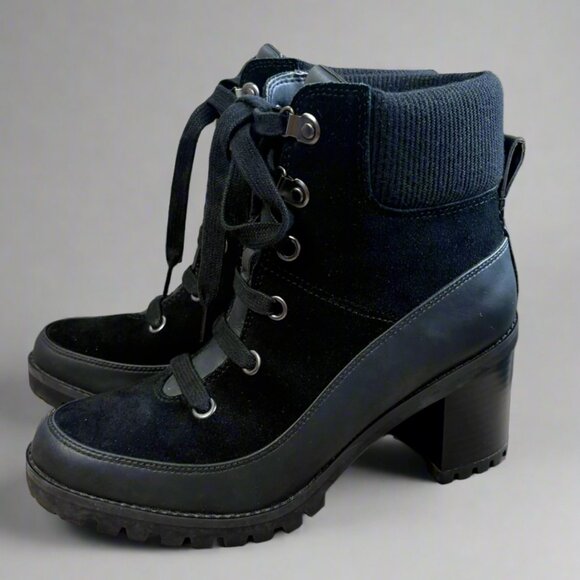 UGG black suede and leather Redwood boots, size 8, BRAND NEW IN BOX! - Picture 1 of 4